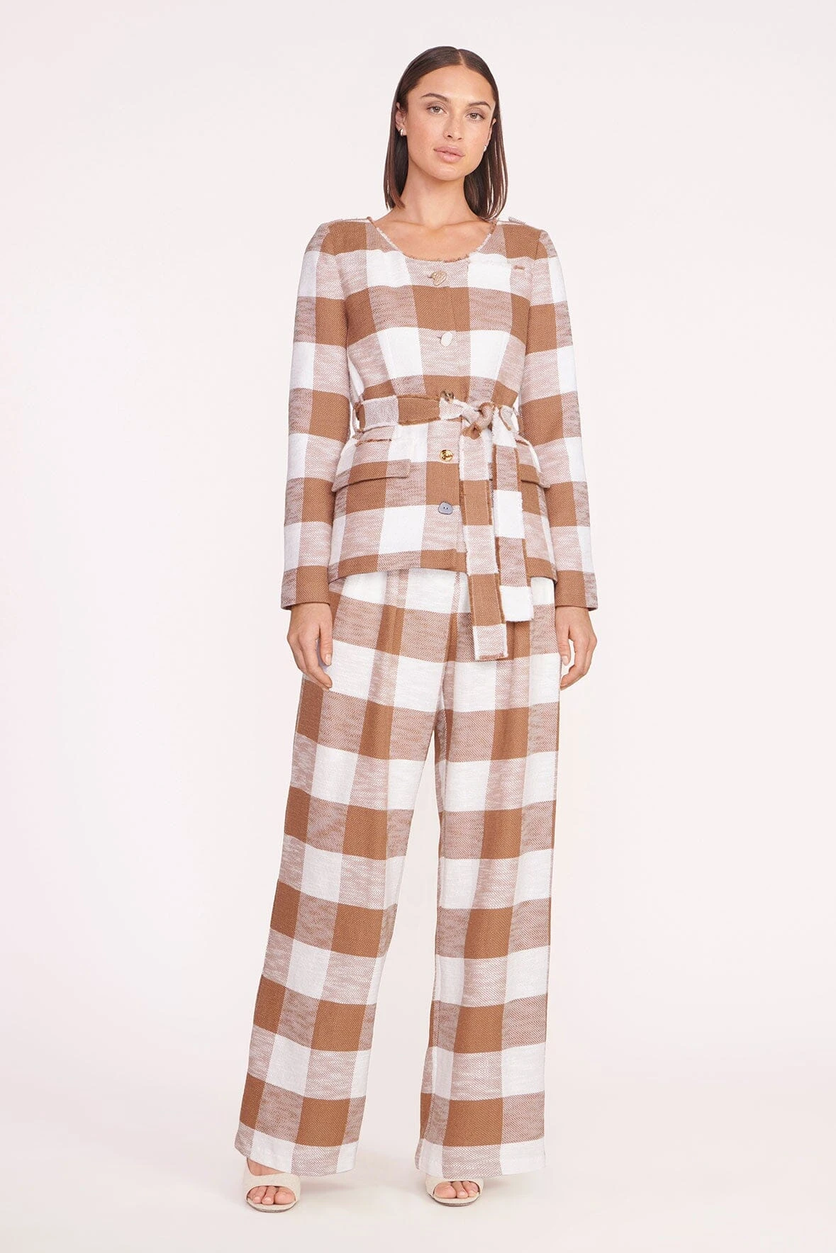 LUISA PANT | TOBACCO GINGHAM 3 LUISA PANT | TOBACCO GINGHAM