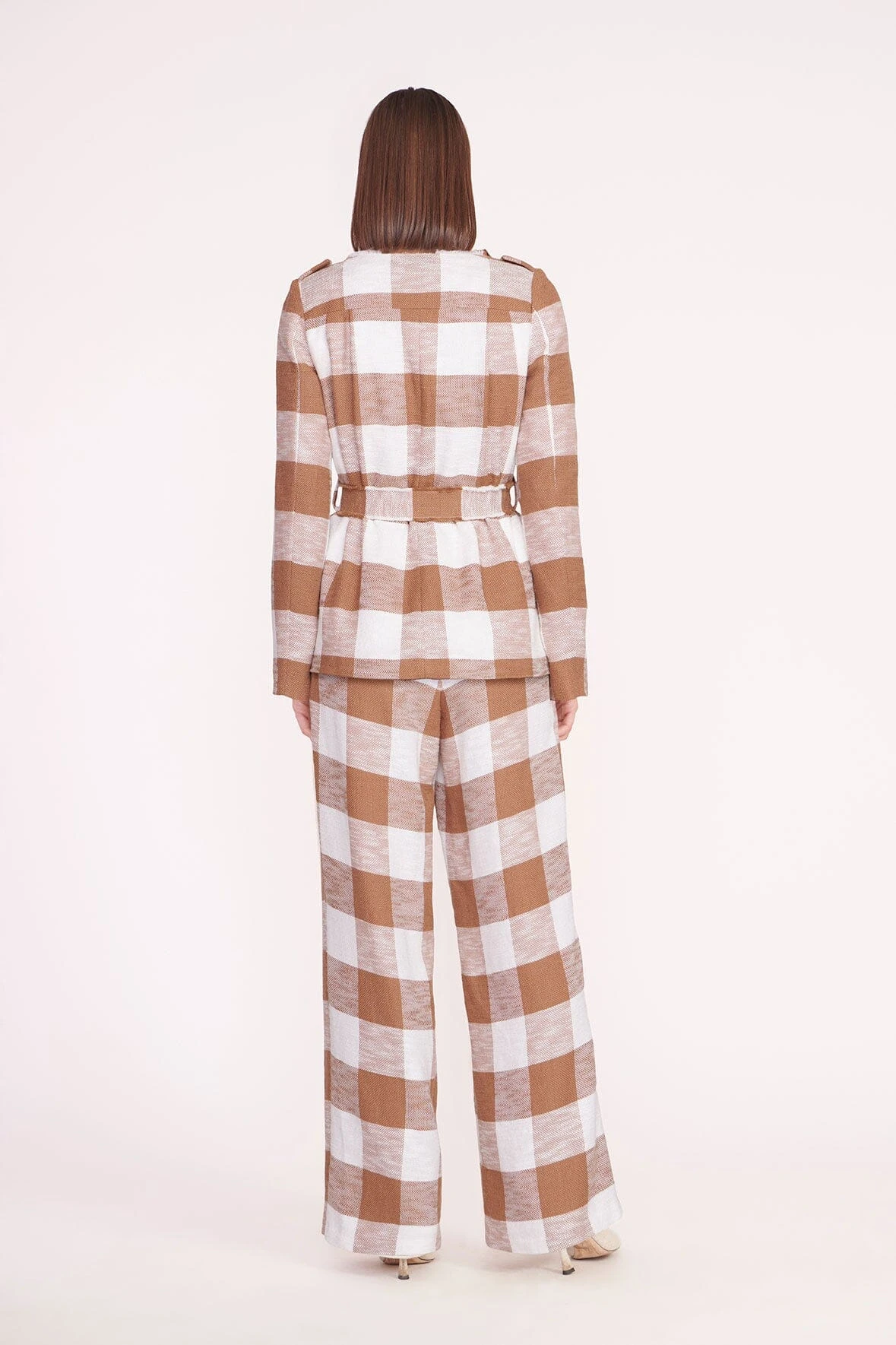 LUISA PANT | TOBACCO GINGHAM 4 LUISA PANT | TOBACCO GINGHAM - Image 2