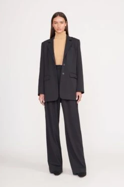 LUISA PANT | BLACK SUITING -Staud city blazer black 1 3fa9bc9f 94c9 4cc4 9345 2fc4f50988e2