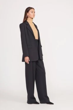 LUISA PANT | BLACK SUITING -Staud city blazer black 5 a9b834f0 410f 4d82 a831 41e2944dacb8