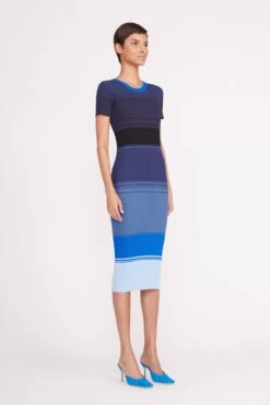 COLLEEN DRESS | MIDNIGHT GLACIER -Staud colleen dress midnight glacier 3 15e90d3e c8f0 4a55 b6c9 9f1005ceec19