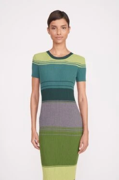 COLLEEN DRESS | PINE FOREST -Staud colleen dress pine forest 2 c23d4113 7b23 42b3 9d65 23d019514ee8