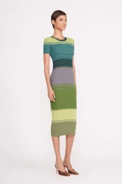 COLLEEN DRESS | PINE FOREST -Staud colleen dress pine forest 4 9d2fc859 e2a6 4ce9 a96c b9c01594b576