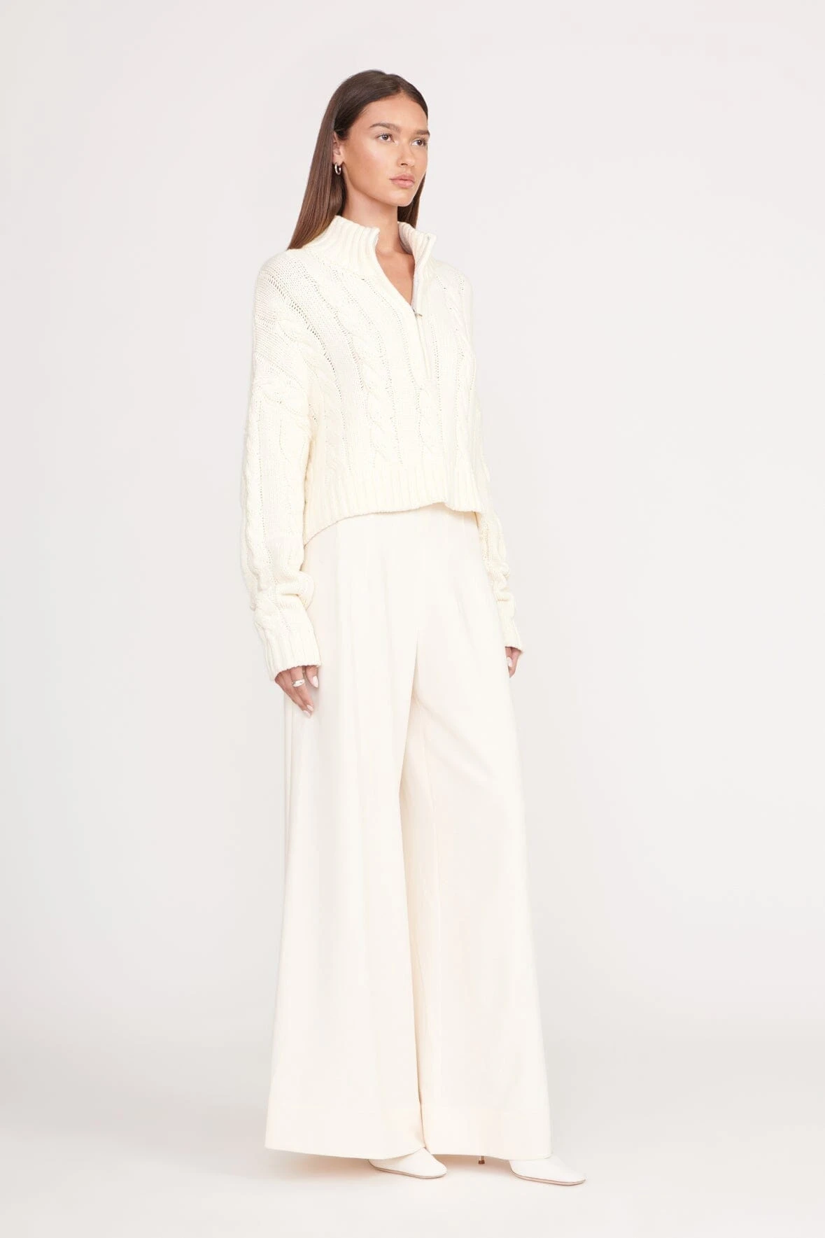 CROPPED HAMPTON SWEATER | IVORY 5 CROPPED HAMPTON SWEATER | IVORY - Image 3