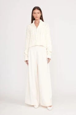 New Release -Staud cropped hampton sweater ivory 7 4773d971 b02d 4f77 93ae d5a91168002a