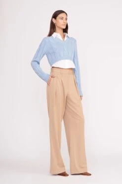 DUKE SWEATER | FRENCH BLUE WHITE -Staud duke sweater french blue white 4 ca00ef08 e475 43cd 849a 0273bf1fb493