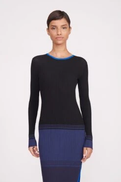 EDNA DRESS | MIDNIGHT GLACIER -Staud edna dress midnight glacier 2 2fad8b02 ed6a 428c bf47 392417be3df8