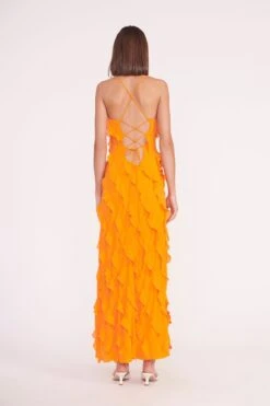 ELVIRE DRESS | NECTARINE -Staud elvire dress nectarine 02326 web