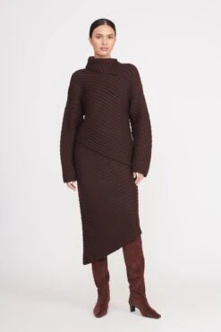 ENGRAVE SWEATER | DARK CHOCOLATE -Staud engrave sweater dark chocolate 2 1 613f8b7a 6db6 4324 97c8 cd84004d9982