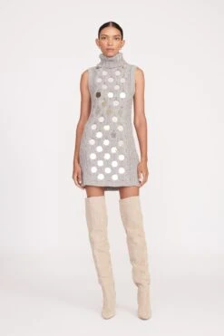 MOD MIRRORED DRESS | HEATHER GREY