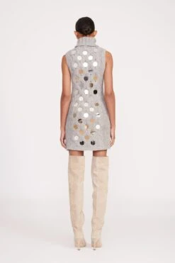 MOD MIRRORED DRESS | HEATHER GREY -Staud fall 23 1110 web