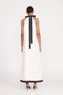 WRIGHT DRESS | ECRU BLACK 10 WRIGHT DRESS | ECRU BLACK -Staud fall 23 1190 web