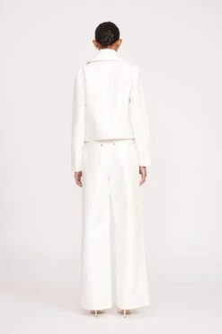 GLAZING JACKET | WHITE VEGAN PATENT -Staud fall 23 1211 web