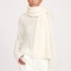 KNIT MERINO SCARF | IVORY -Staud fall 23 1554 web