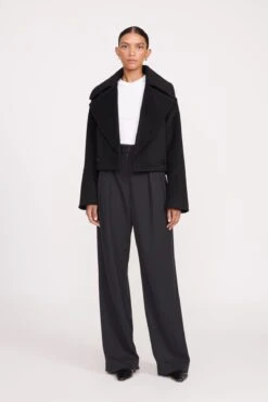 CARVER CROPPED COAT | BLACK 12 CARVER CROPPED COAT | BLACK -Staud fall 23 1954 web