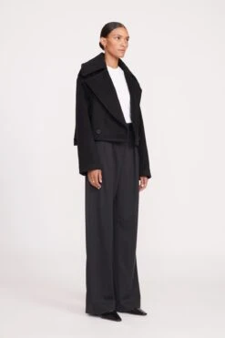 CARVER CROPPED COAT | BLACK 13 CARVER CROPPED COAT | BLACK -Staud fall 23 1958 web