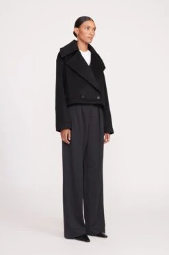 CARVER CROPPED COAT | BLACK 11 CARVER CROPPED COAT | BLACK -Staud fall 23 1967 web
