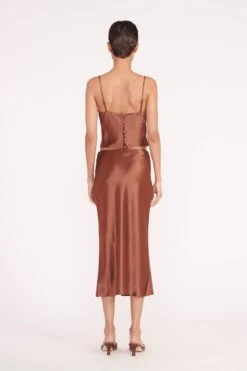 GRACIE TOP | CLOVE -Staud gracie top angela skirt clove 02611 web
