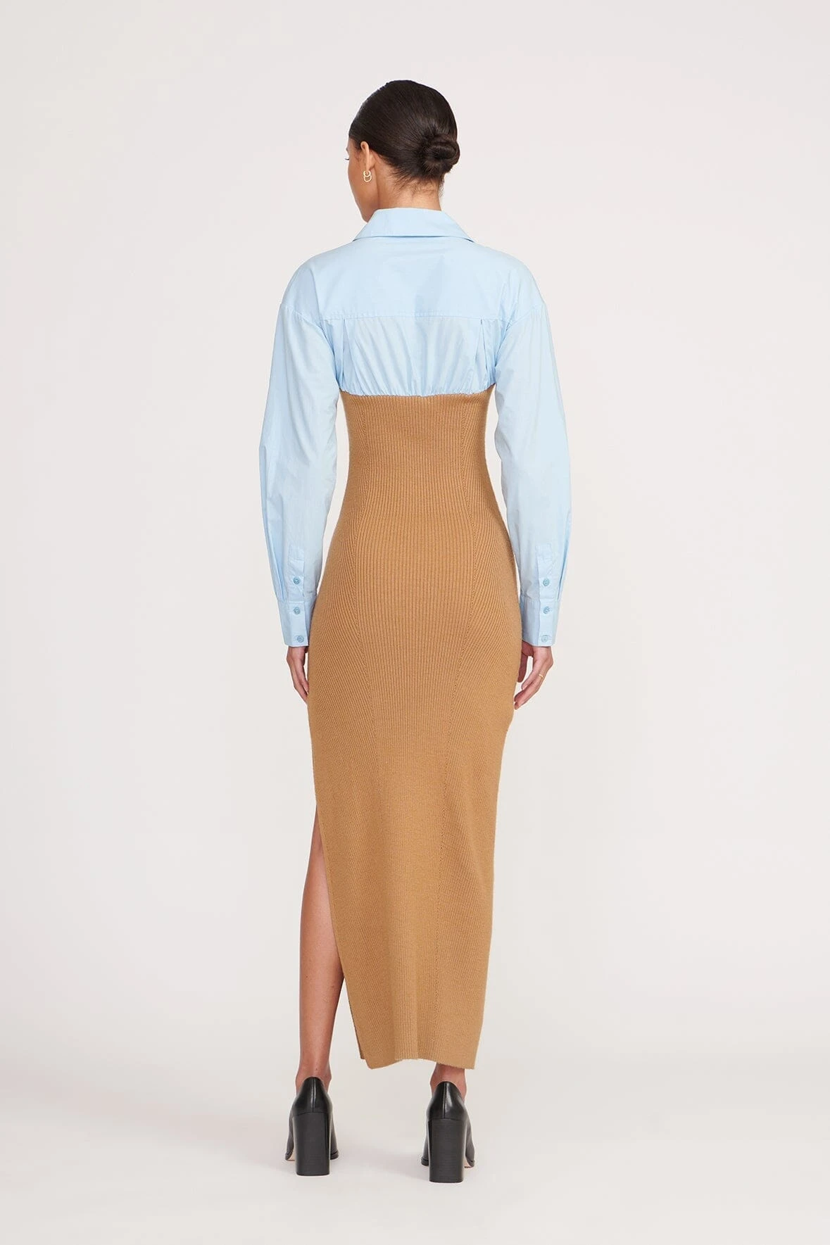 HAZEL DRESS | CAMEL FRENCH BLUE 6 HAZEL DRESS | CAMEL FRENCH BLUE - Image 4
