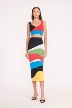 KARINA SKIRT | MARBLE WAVE 13 KARINA SKIRT | MARBLE WAVE -Staud karina skirt marble wave 02368 web