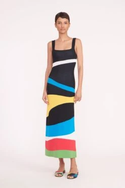 CASPIAN SLIDE | MARBLE WAVE -Staud katie dress marble wave 02347 web