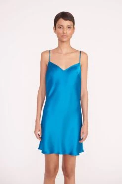 LYDIA DRESS | ISLAND BLUE 11 LYDIA DRESS | ISLAND BLUE -Staud lydia dress island blue 02564 web