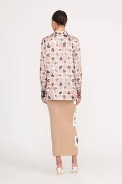 MARTHA TUNIC | CAMEL DOG CHECK -Staud martha tunic camel dog check 4 ad51cecc 7de1 431a 8dbb 6c2296384505