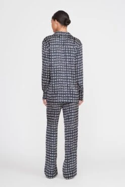 ZACH PANT | NAVY GEOSCAPE -Staud martha tunic navy geoscape 2 cb59a862 6383 4c18 9c7b 970f3d1163dd