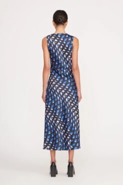 MATERIALITY DRESS | PAINTED ARGYLE BLACK -Staud materiality dress painted argyle black 6 e22f06fd e5a5 401a b510 660545f63dba