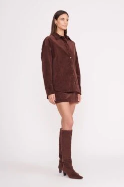 MATTHEW SHIRT | MAHOGANY -Staud matthew shirt mahogany 6 ed973ca1 bdb0 4630 be1e 8d30e274e1e3