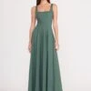 WELLS MAXI DRESS | PINE -Staud maxi wells dress pine 1 web