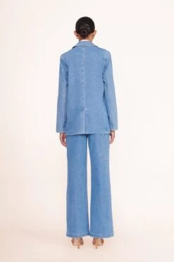 MAXWELL BLAZER | MEDIUM WASH -Staud maxwell blazer painter pant medium wash 00984 web