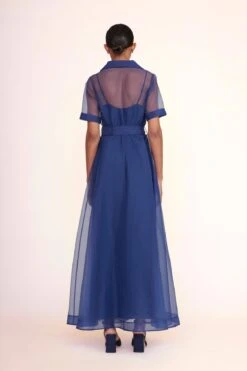 MILLIE DRESS | NAVY ORGANZA 10 MILLIE DRESS | NAVY ORGANZA -Staud millie dress navy organza 3