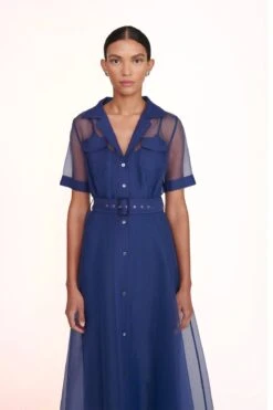 MILLIE DRESS | NAVY ORGANZA 11 MILLIE DRESS | NAVY ORGANZA -Staud millie dress navy organza 4