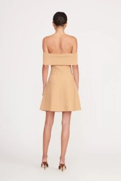 MINI ARTISTRY DRESS | CAMEL -Staud mini artistry dress camel 4 ea8c264e 8601 4cd9 8528 776944508b4f