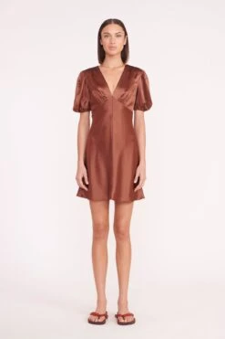 MINI MILLA DRESS | CLOVE -Staud mini milla dress clove 02578 web 1