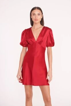 Staud -Staud mini milla dress ruby 02739 web