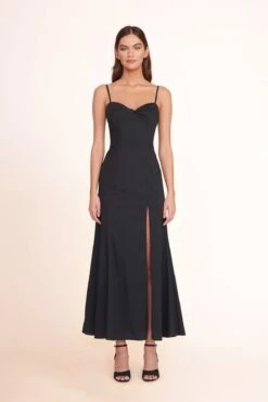 SOLANGE HEEL | BLACK -Staud nataly dress black 2 7e36289e 7ad5 4187 8de9 e790281a3357