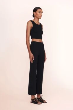 ESTELLA PANT | BLACK -Staud noor top black estella pant black 00927 web