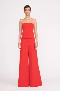 OAK PANT | POINSETTIA -Staud oak pant ruby 1 4beea1f3 1092 47b9 bb0a 48e153d0248c