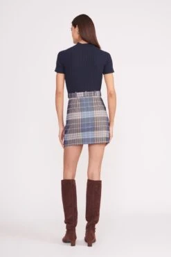 PATSY DRESS | FRENCH BLUE MEGA PLAID NAVY -Staud patsy dress french blue mega plaid navy 6 845270cd 3ce9 485b 999d 8f6d625944fd