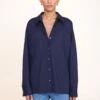 PAYTON TOP | NAVY 1 PAYTON TOP | NAVY -Staud payton top navy painter pant medium wash 01220 web