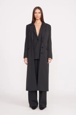 RALPH COAT | BLACK -Staud ralph coat black luisa pant black 0151 web