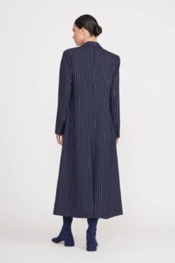 RALPH COAT | NAVY PINSTRIPE -Staud ralph coat navy pinstripe 5 web 3bbbeb00 a569 4f5c aa16 347a1cf31f05