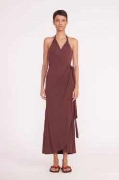 REAGAN DRESS | BARK -Staud reagan dress bark 01546 web
