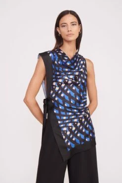 SAWYER TOP | PAINTED ARGYLE BLACK