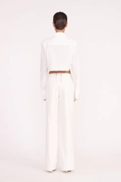 SENECA TOP | WHITE -Staud seneca top white carter pant white 00517 web