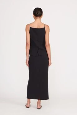 SMITH SKIRT | BLACK -Staud smith skirt black 2 4e40b6cc 1960 4ab0 8c30 b9373780f27e