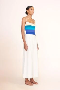 LAUREL SANDAL | TAN 13 LAUREL SANDAL | TAN -Staud soleil top pacific stripe cropped caleb ivory 00266 web 460e7397 3e2e 4c28 8be4 1e66a8970e77