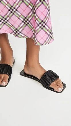 STAUD Nina Ruched Slides 8 STAUD Nina Ruched Slides -Staud staud305351071c q2 2 0. UX357 QL90